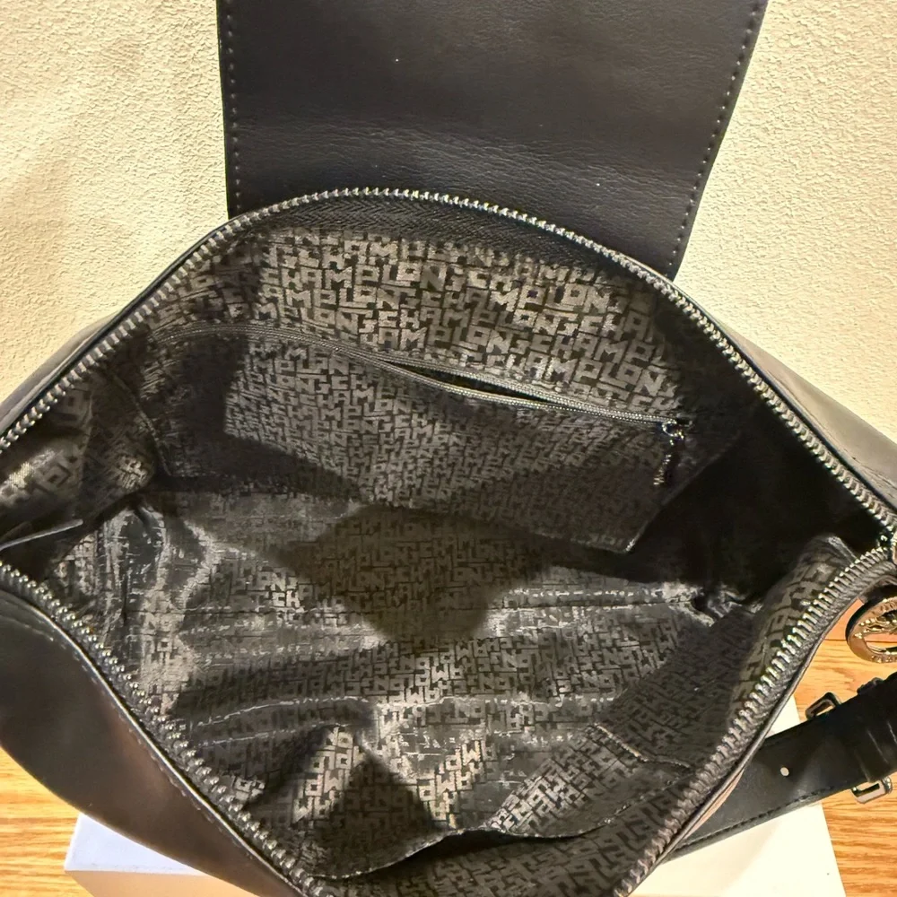 Longchamp Le Pliage Xtra Medium Leather Hobo Bag Women's Black (worn Once) - Picture 6 of 12